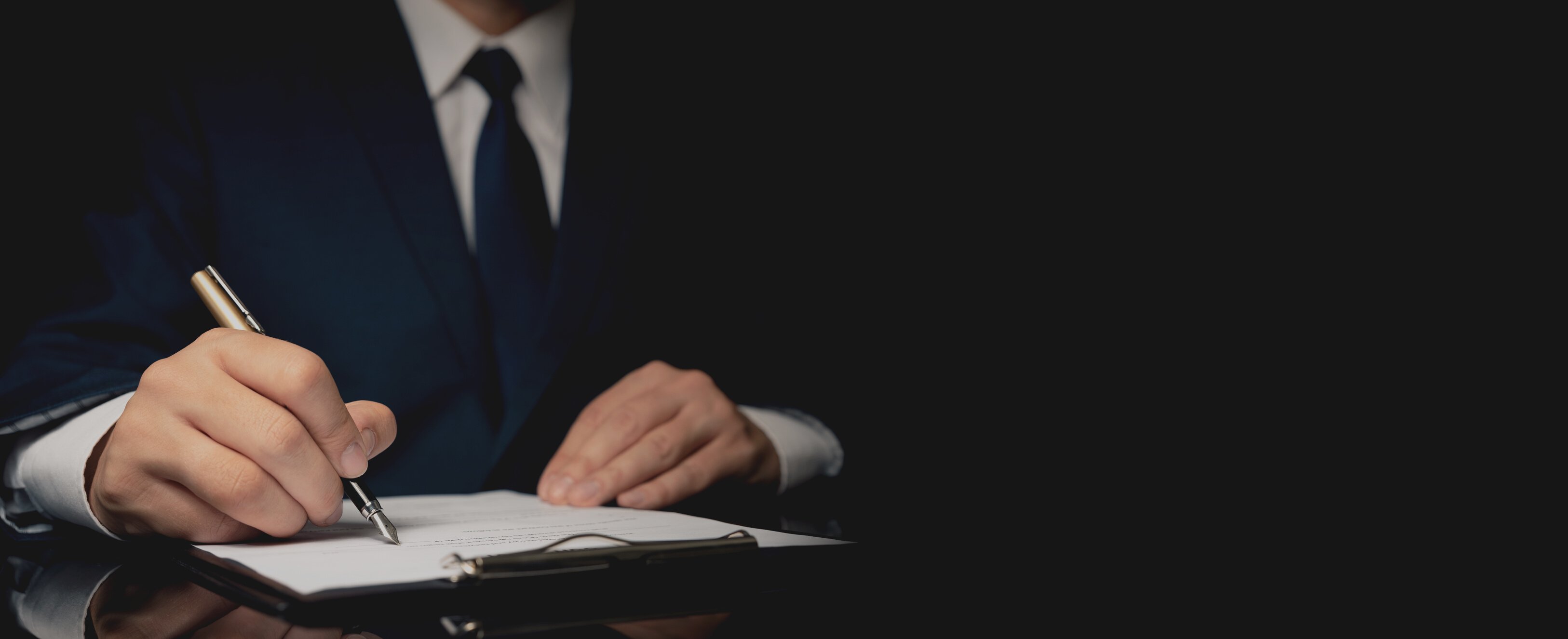 Lawyer, Notary, Attorney Signs Document